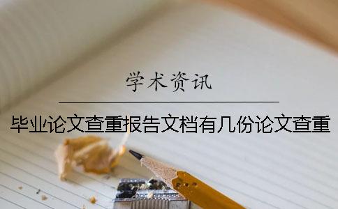 畢業(yè)論文查重報(bào)告文檔有幾份論文查重結(jié)果