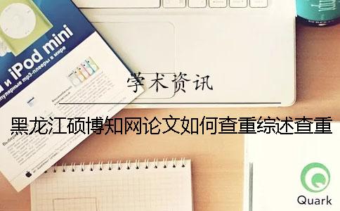 黑龙江硕博知网论文如何查重？综述查重吗？