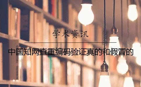 中國學術查重編碼驗證真的和假冒的